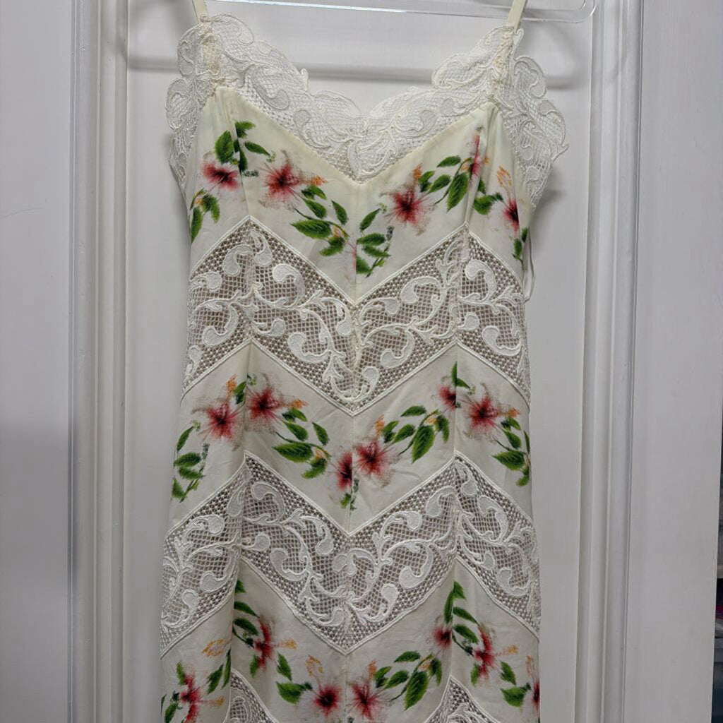 White Cotton Floral Poplin Maxi Dress (Retail: 5690)