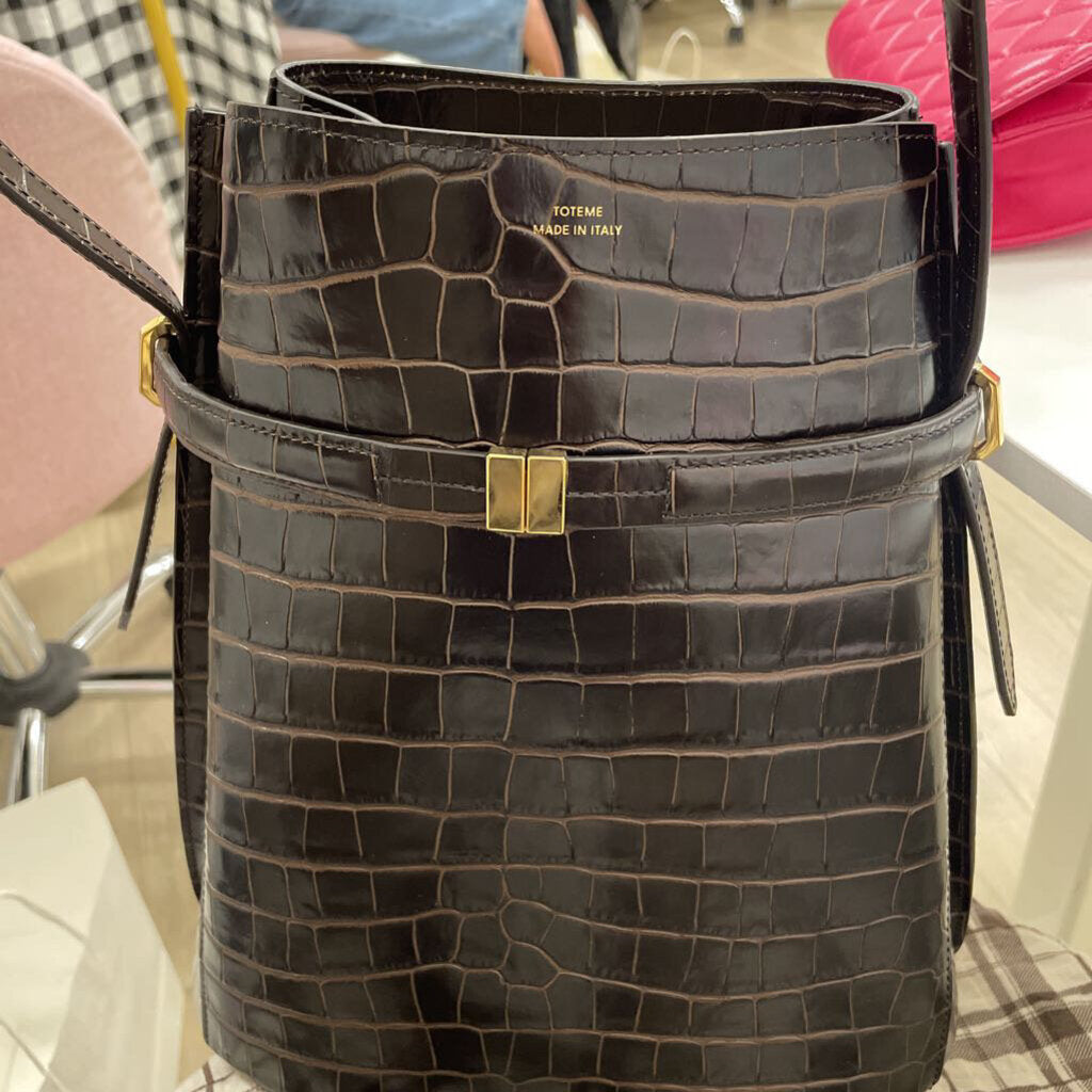 Brown Belted Lizard Effect Tote (est 1300)