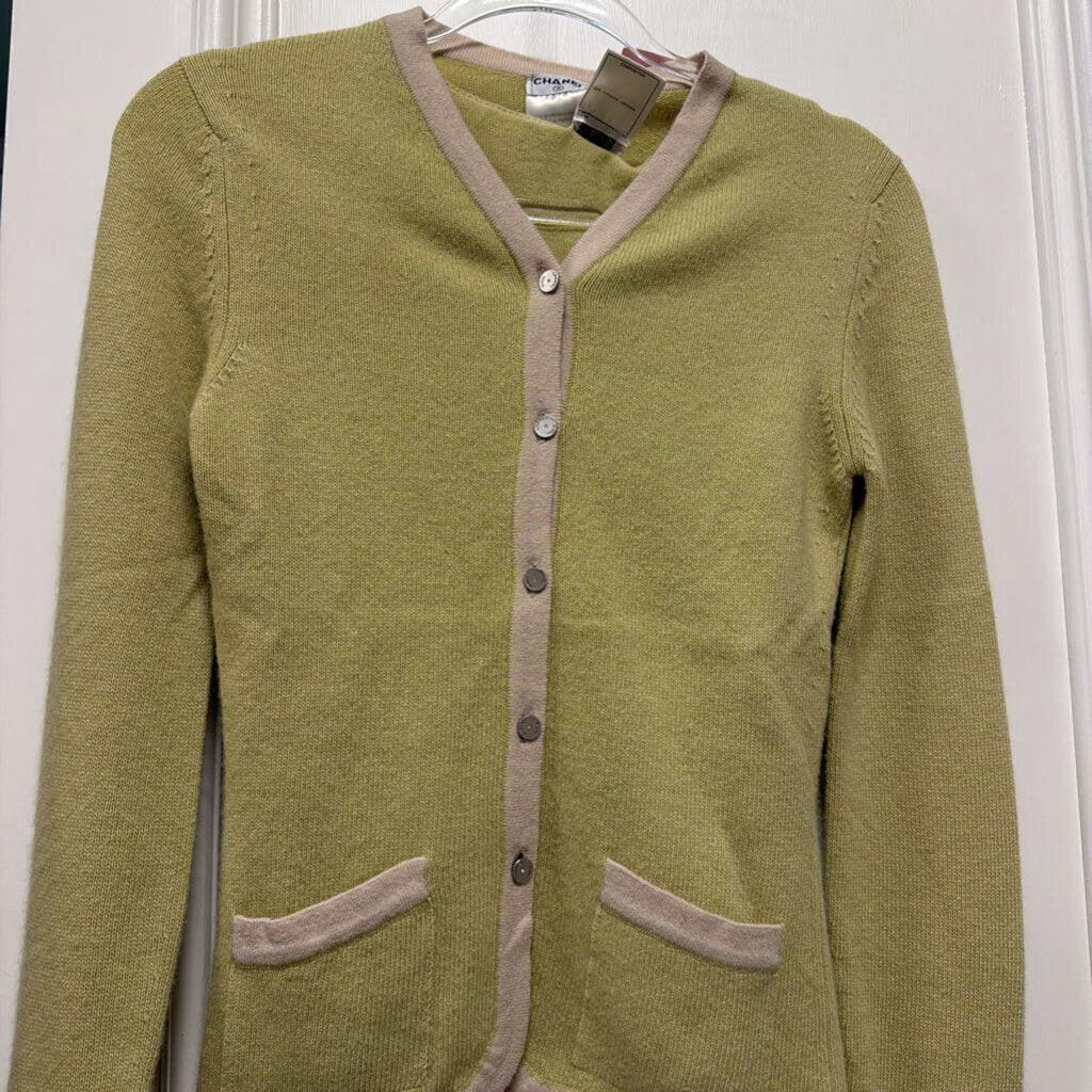 2003 Green Cashmere Tank Top/Cardigan (SET)