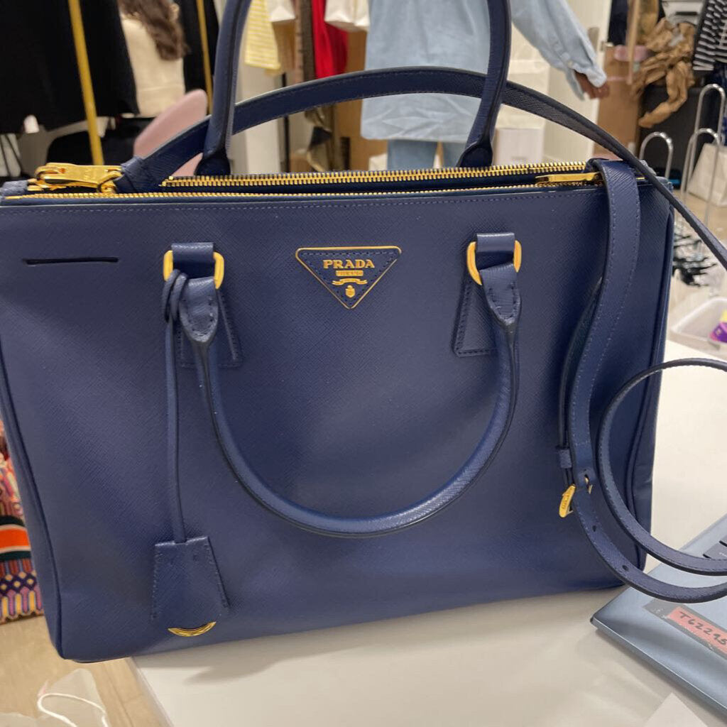 Blue Saffiano Galleria Tote