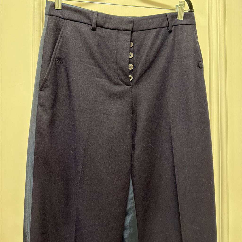 Navy Wool Twill Trousers