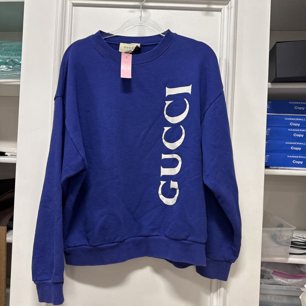 Purple Cotton Logo Crewneck