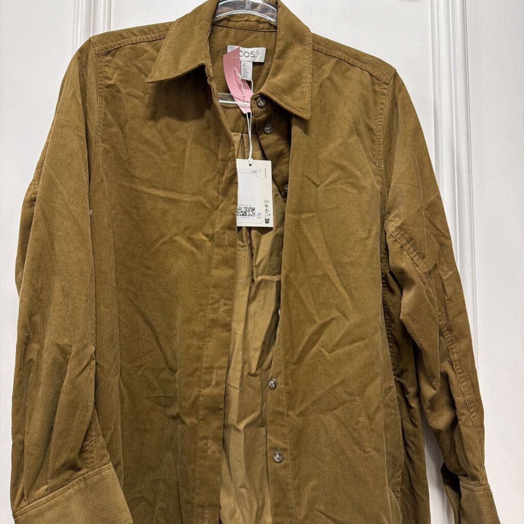 Olive Green Corduroy Shirt Dress (NWT)