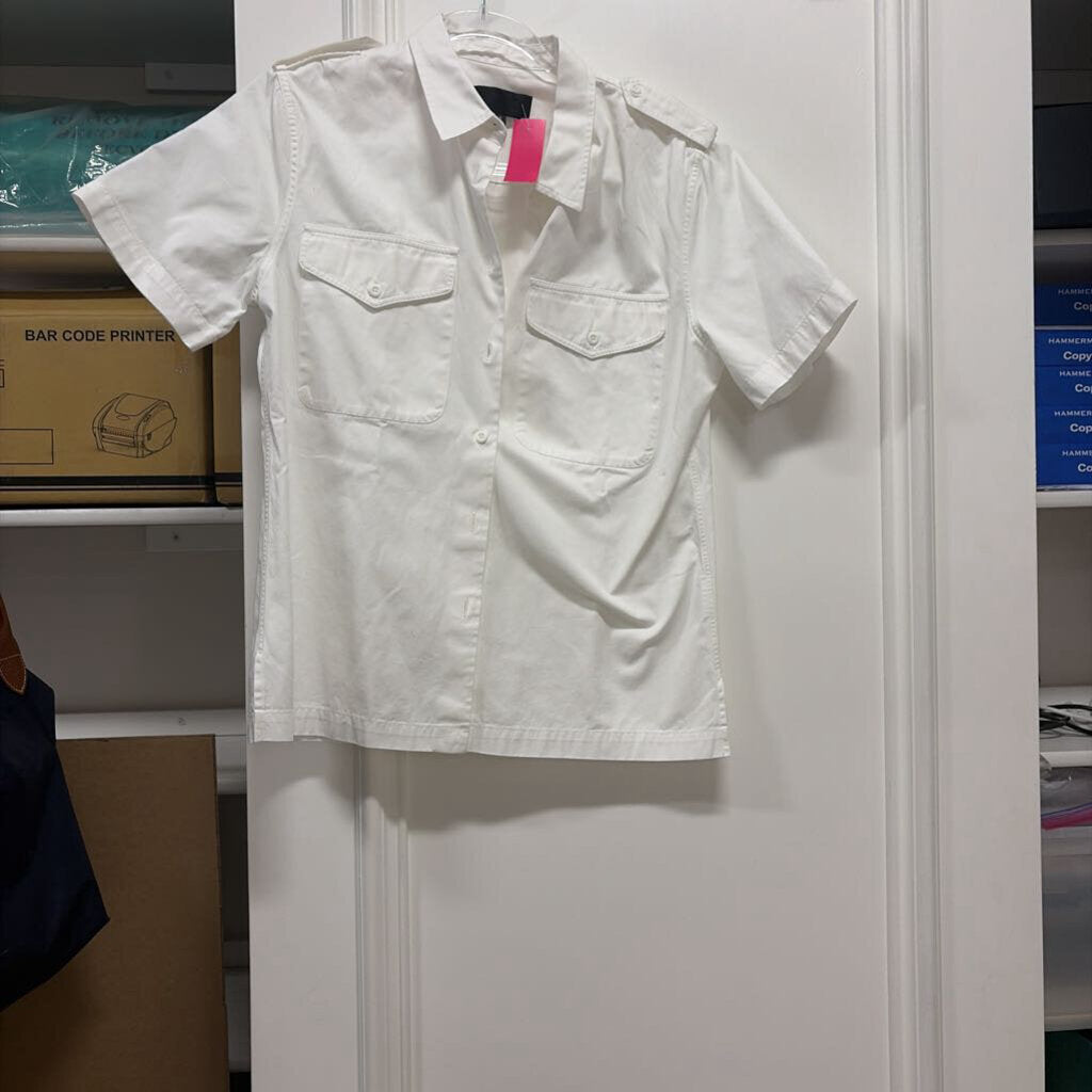 White Cotton Utility Shirt