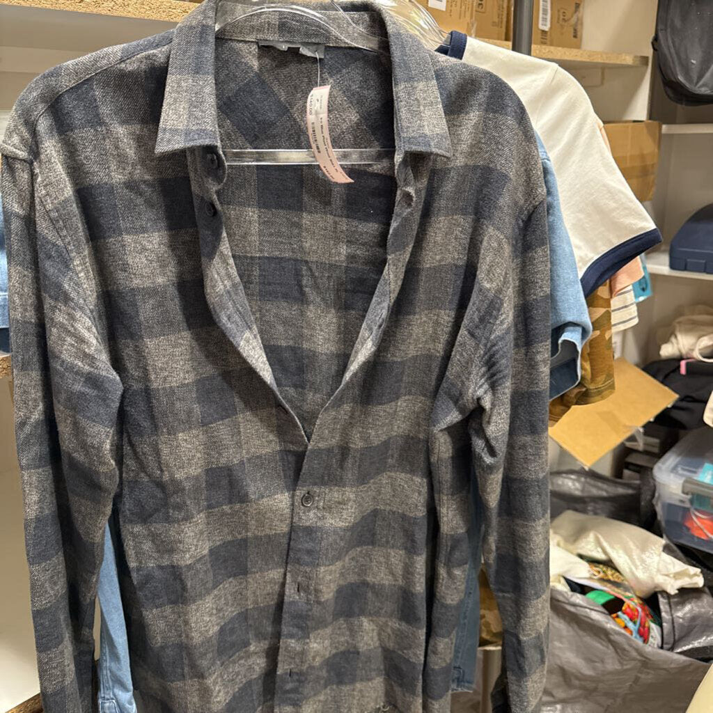 Blue Plaid Wool Shirt