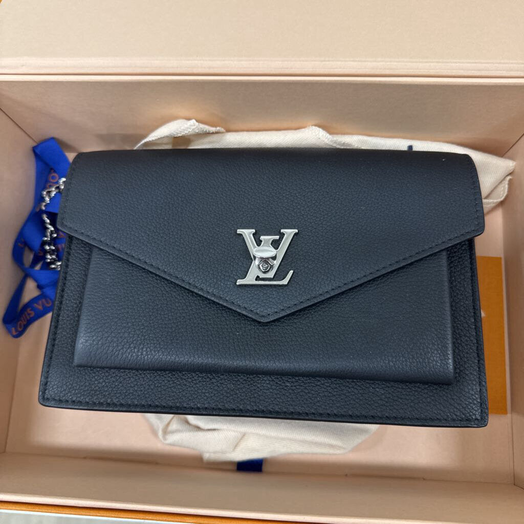 Black LV Mylockme Chain Pochette