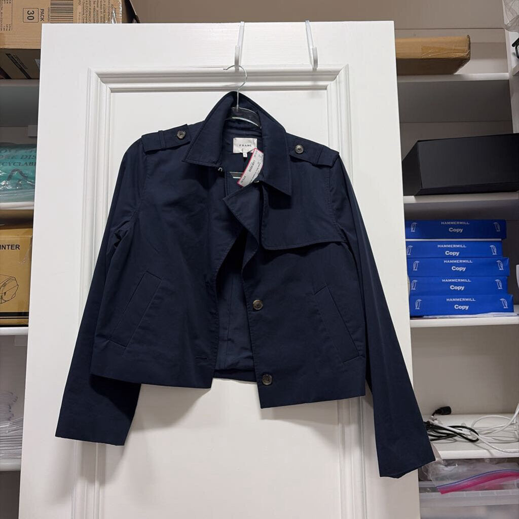 Navy Cropped JAcket