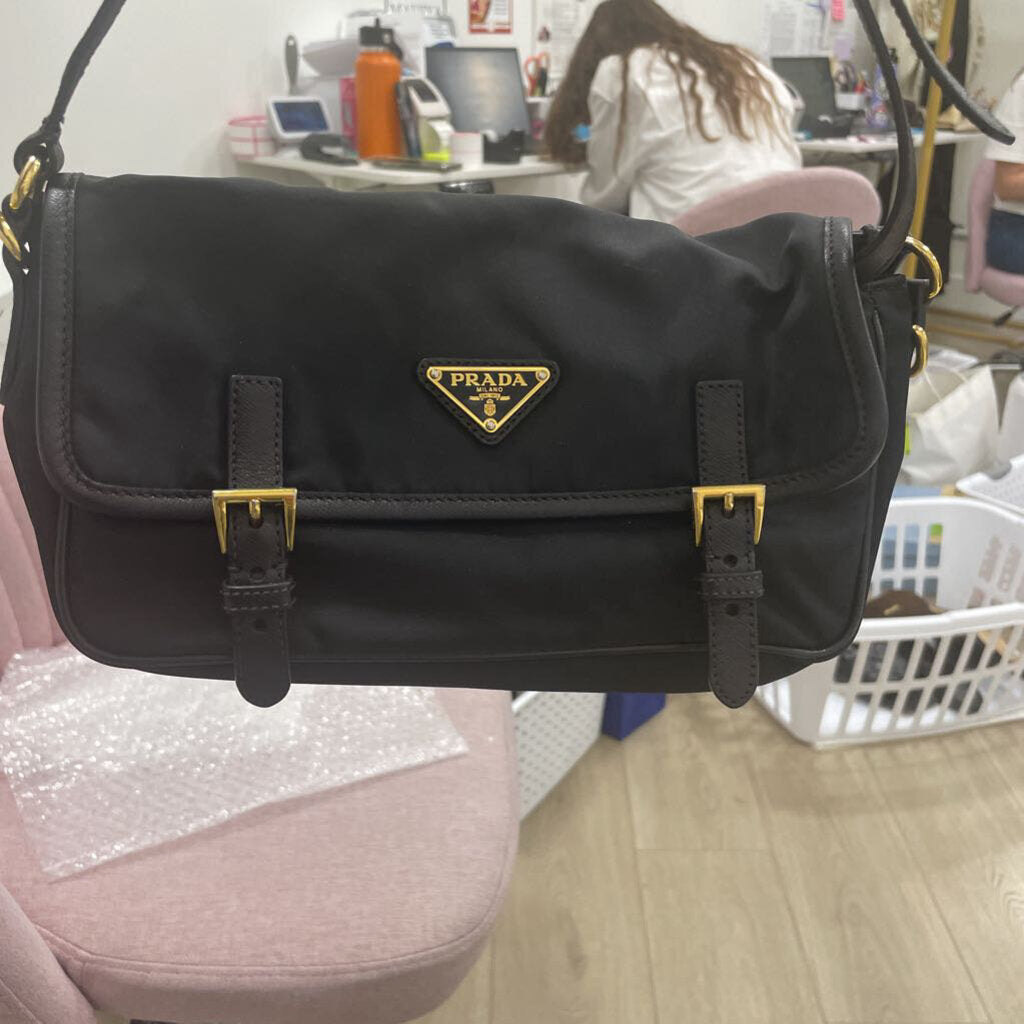 Black Nylon Crossbody