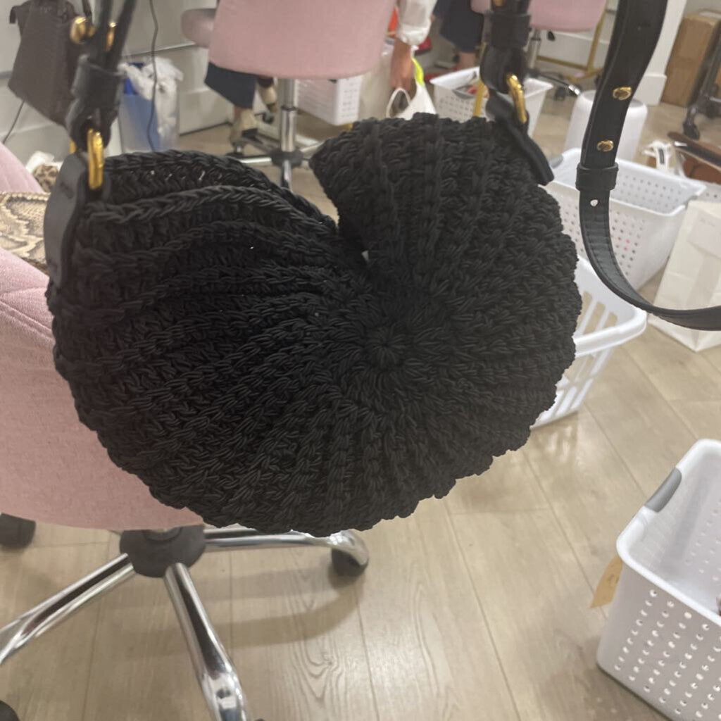 Black Shell Sea Treasures Crochet Bag(990)
