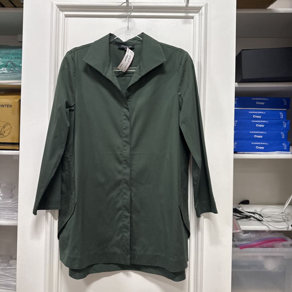 Green Cotton Blend Shirt