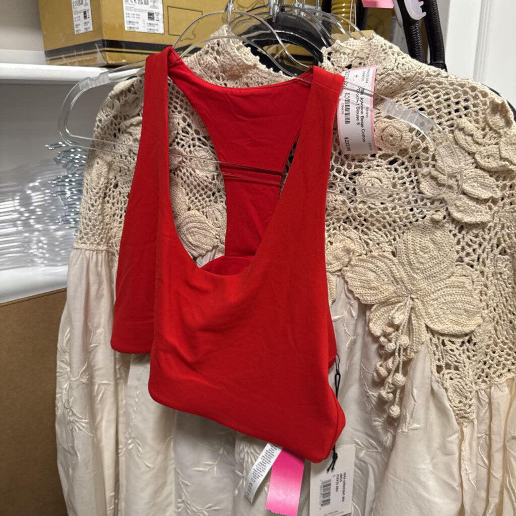 Red Nylon Airweight Bra (NWT)
