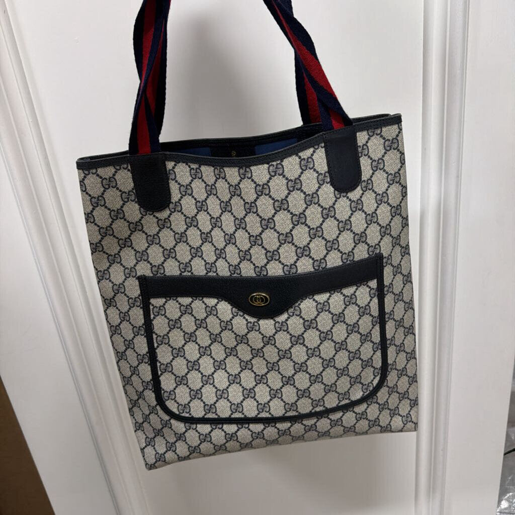 Blue Monogram Tote