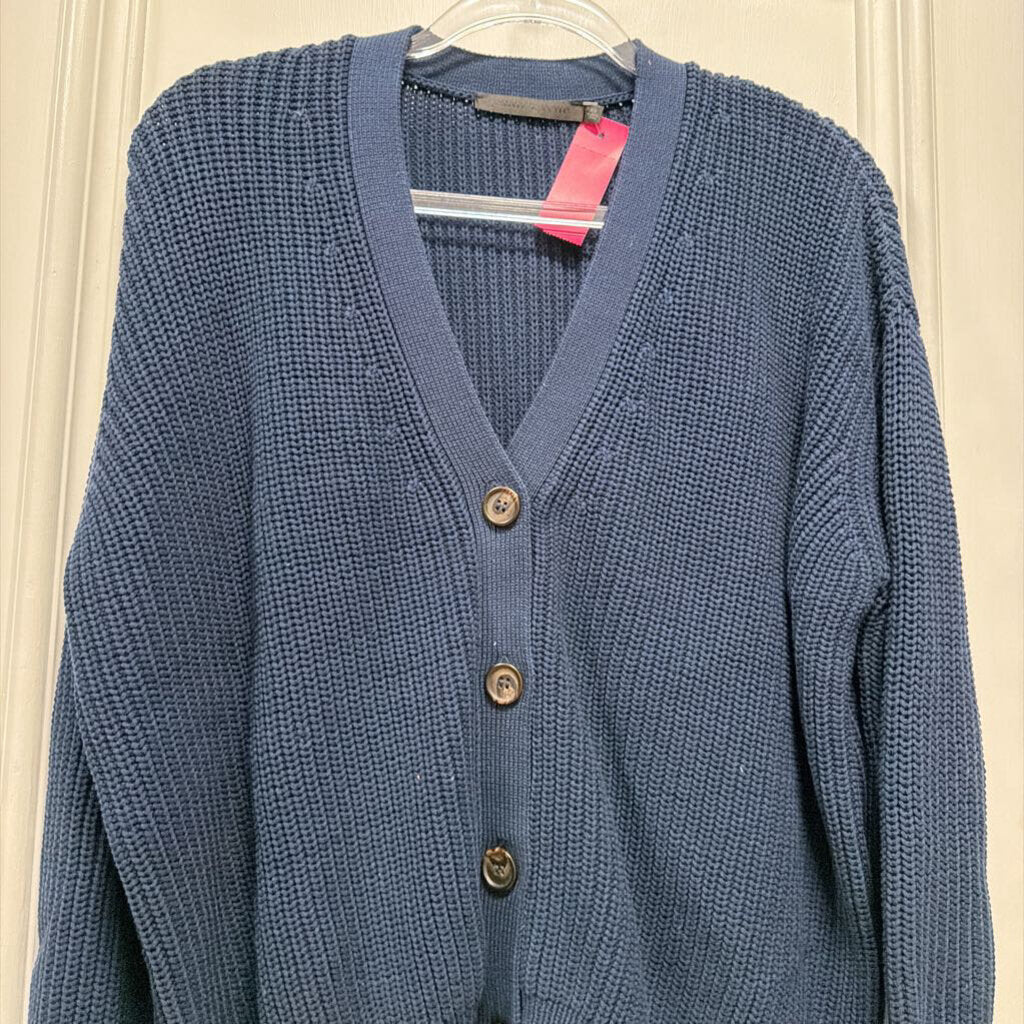 Navy Cotton Cardigan
