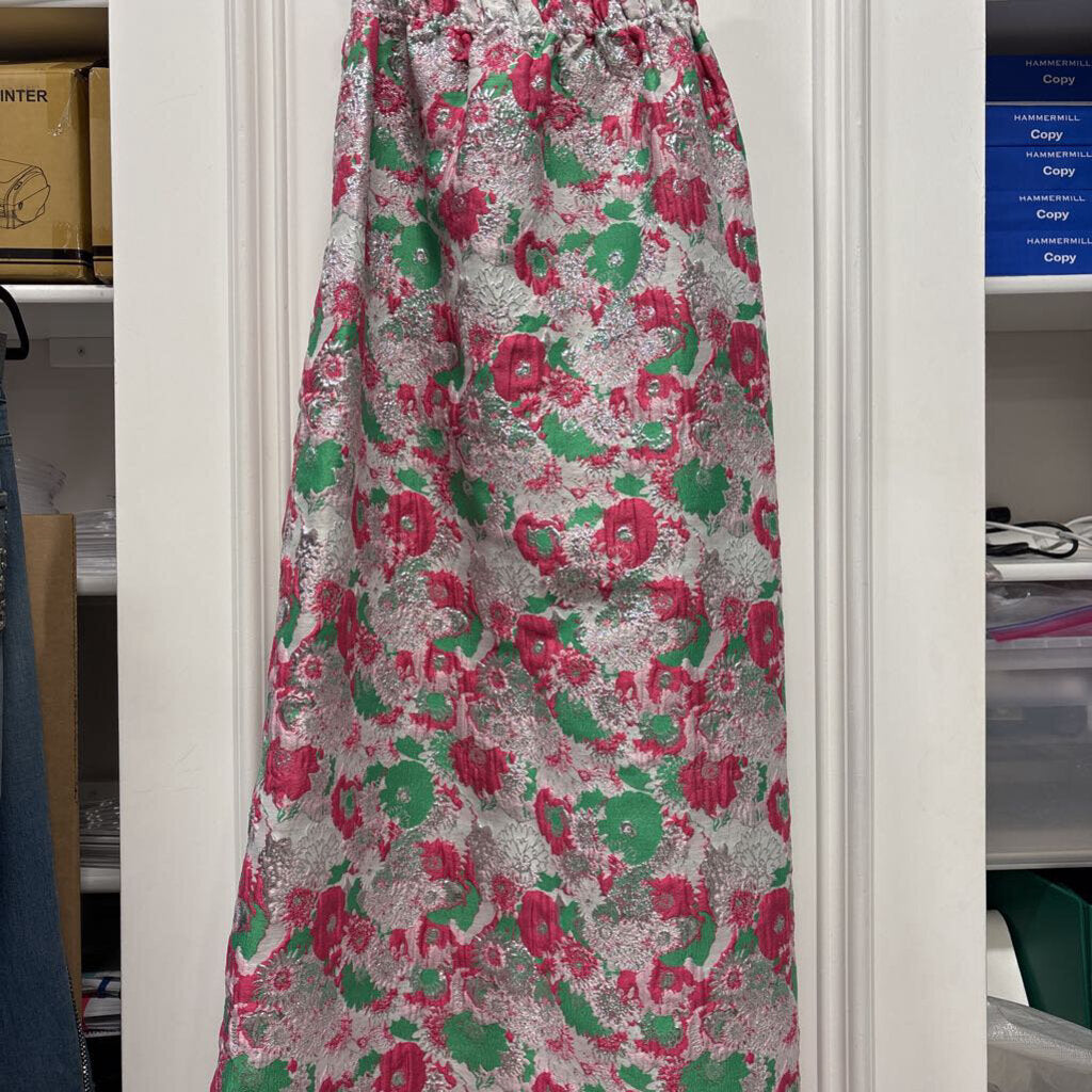 Multicolor Poly Midi Dress