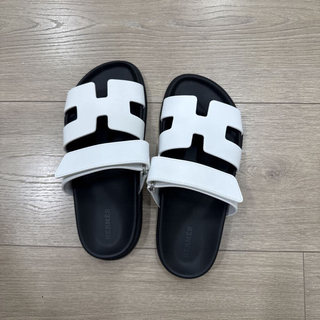 White Leather Chypre H Sandal