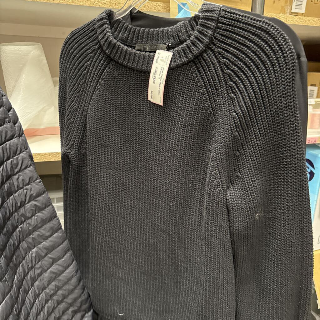 Black Cotton Sweater