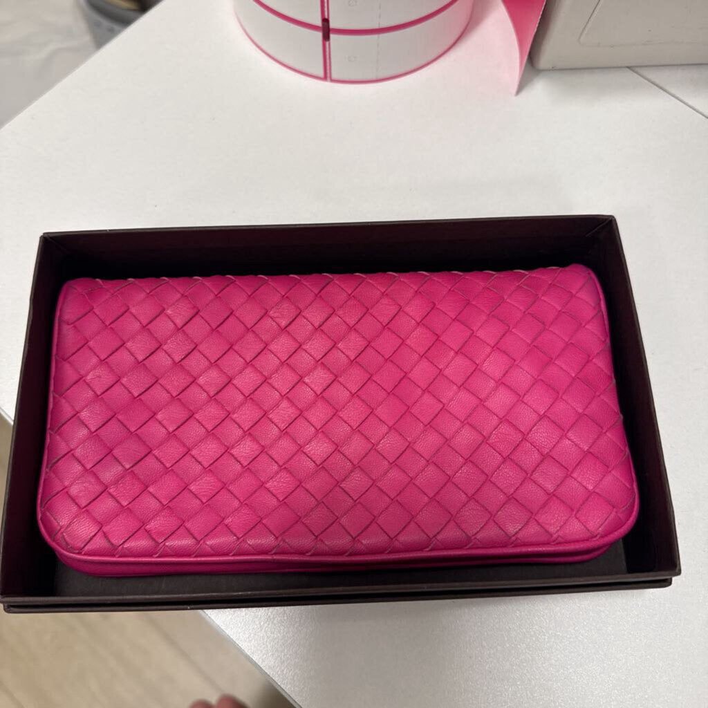 Pink Intrecciato Fold Wallet *Full Set*
