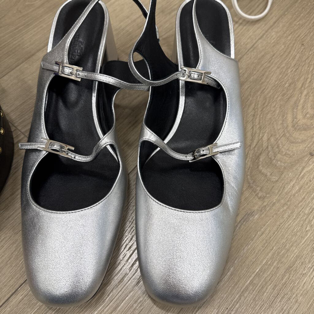 Silver Metallicc Mary Jane