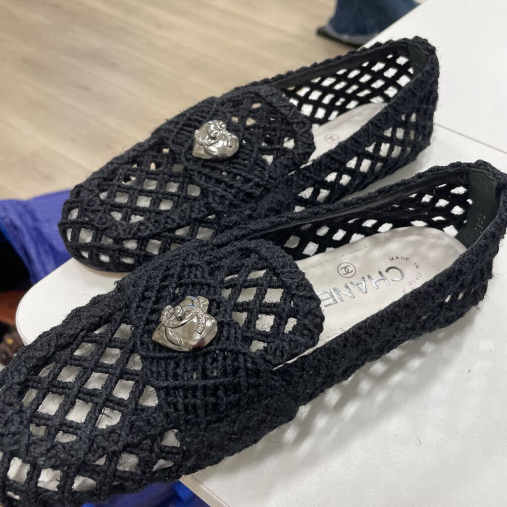 Black Interlocking CC Braiderd Cord Loafers (NEW 1925)