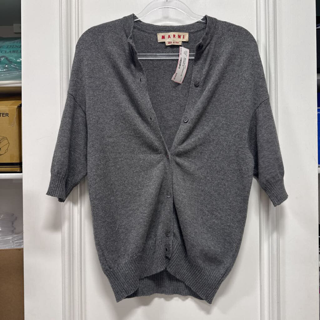 Gray Cashmere SS Cardigan