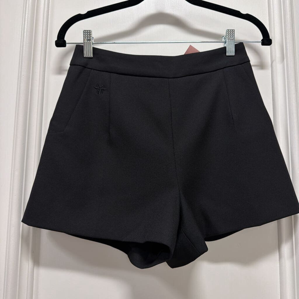 Black Wool Blend Mini Shorts (NWT), S