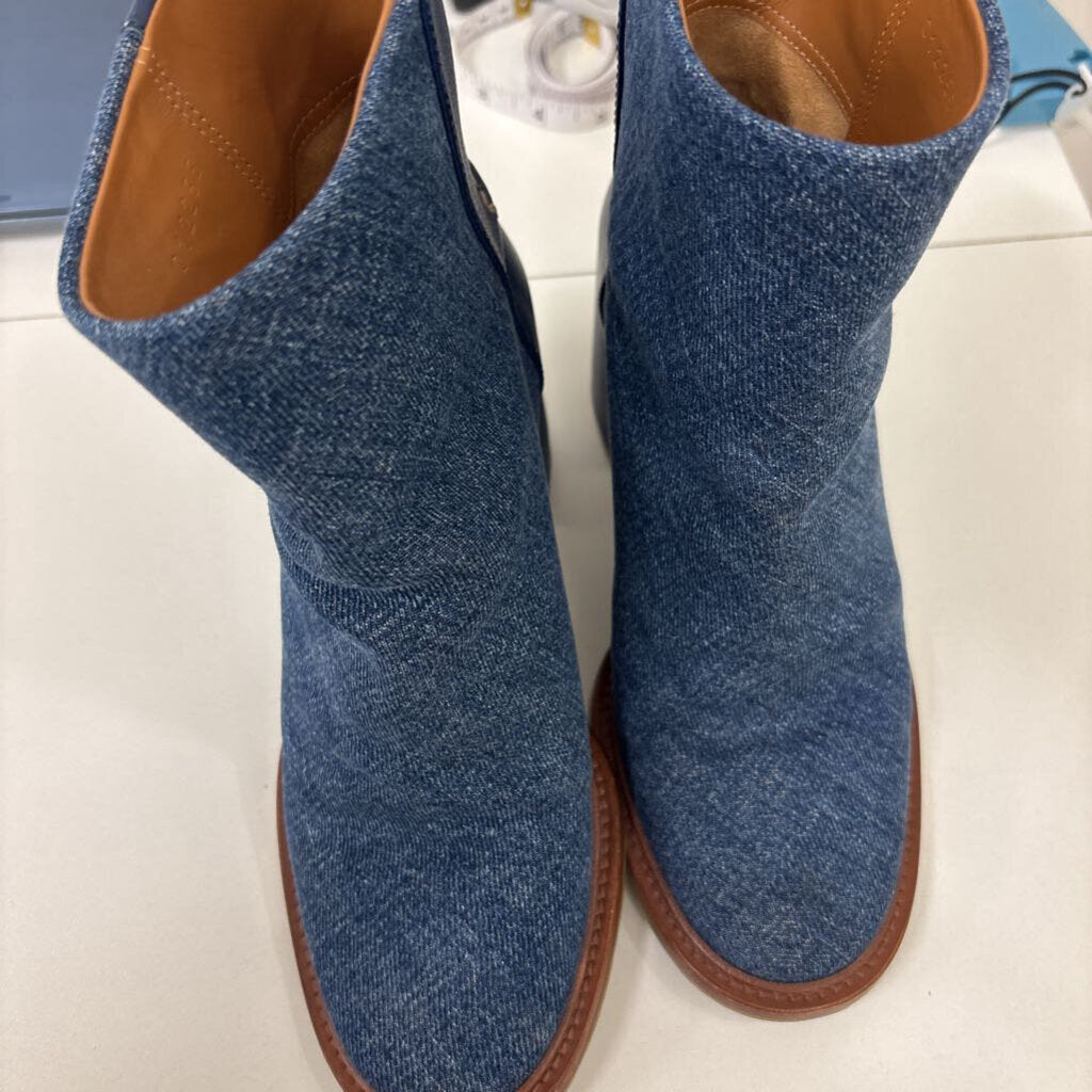 Denim Heeled Boots