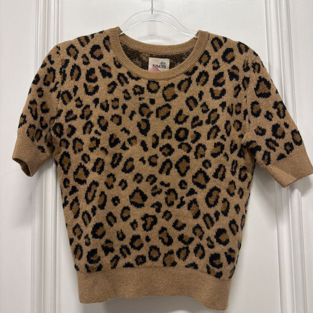 Brown Leopard Print Cashmere Sweater