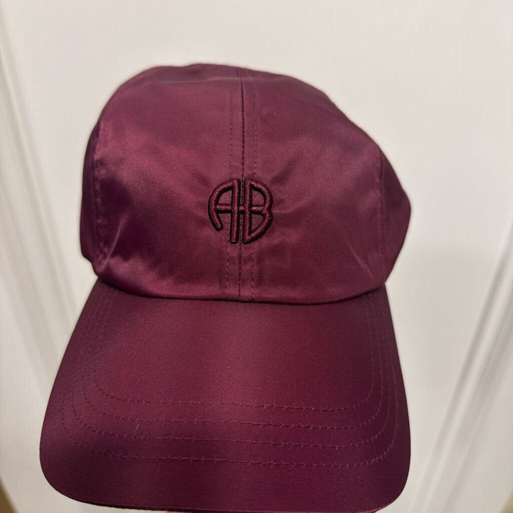 Burgundy Nylon Logo Hat
