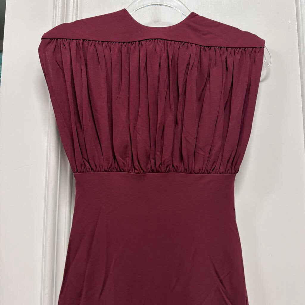 Burgundy Viscose Jersey Draped Top (NWT 295)