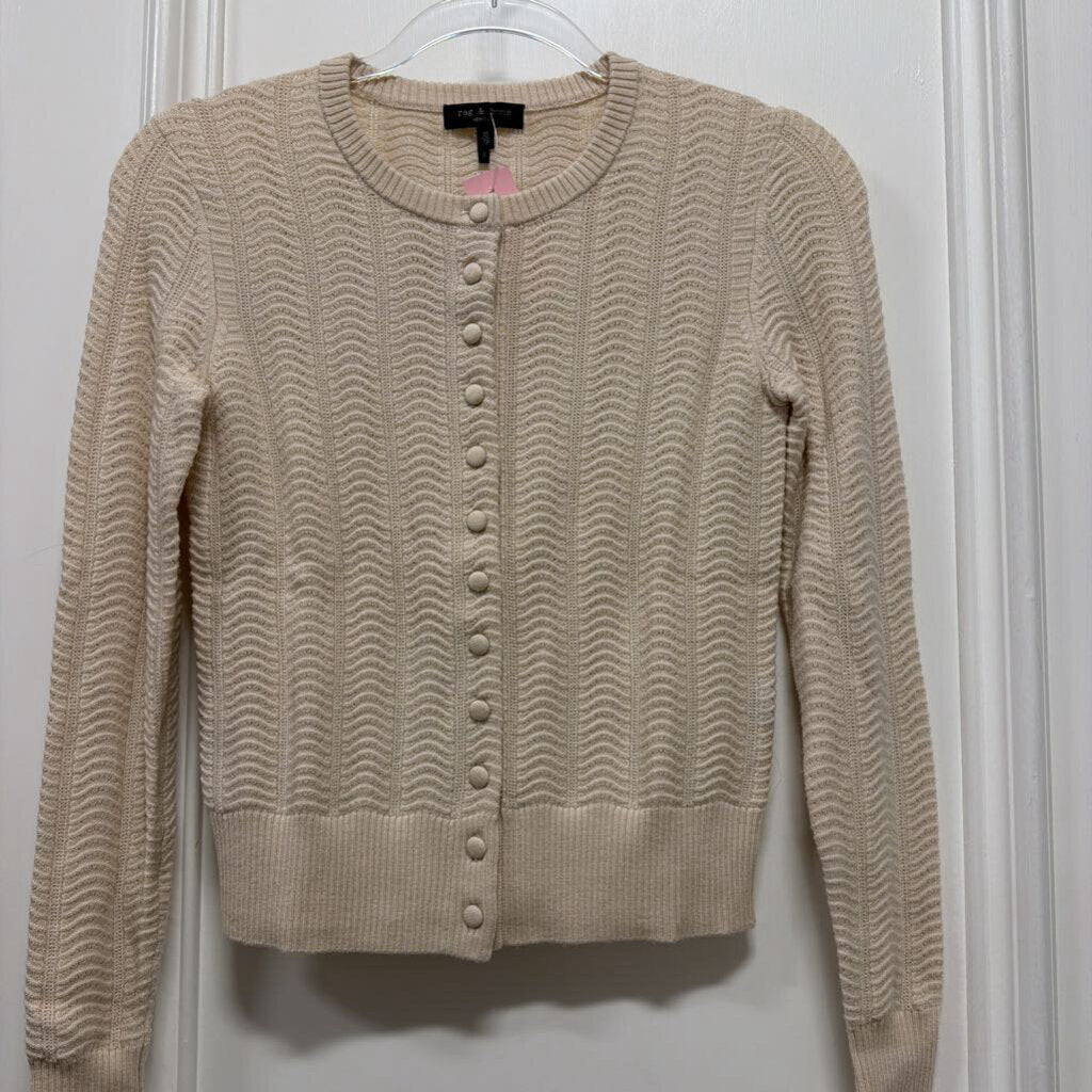 Cream Button Cardigan