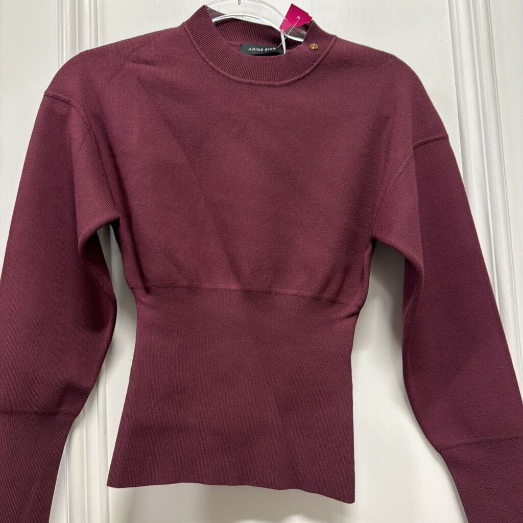 Burgundy Viscose Fitted Sweater (NWT)