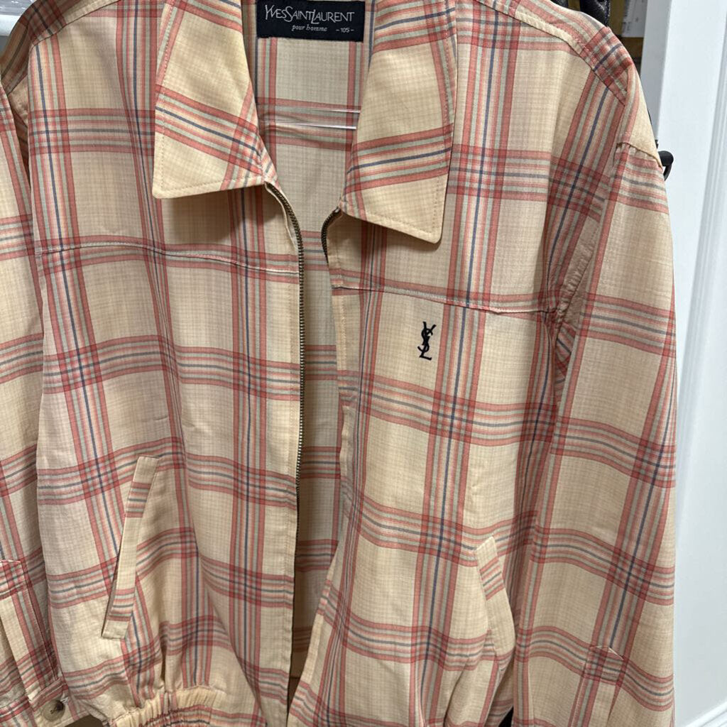 Pink Plaid Bomber Jacket