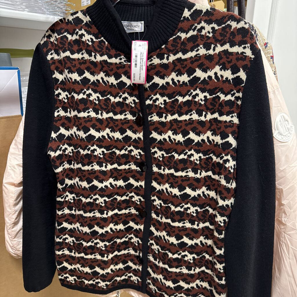 Black/Brown Pattern Cardigan