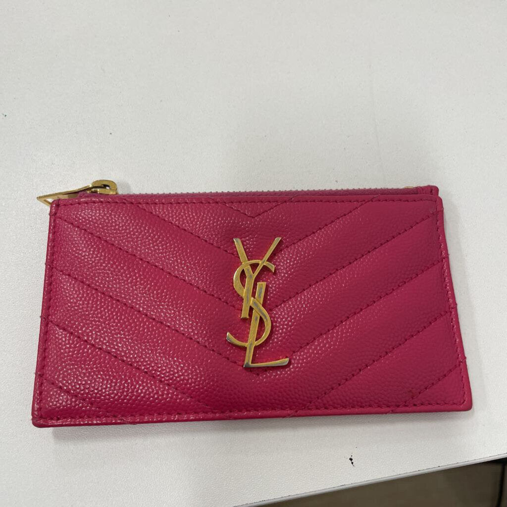 Fuschia Zippered Card Case