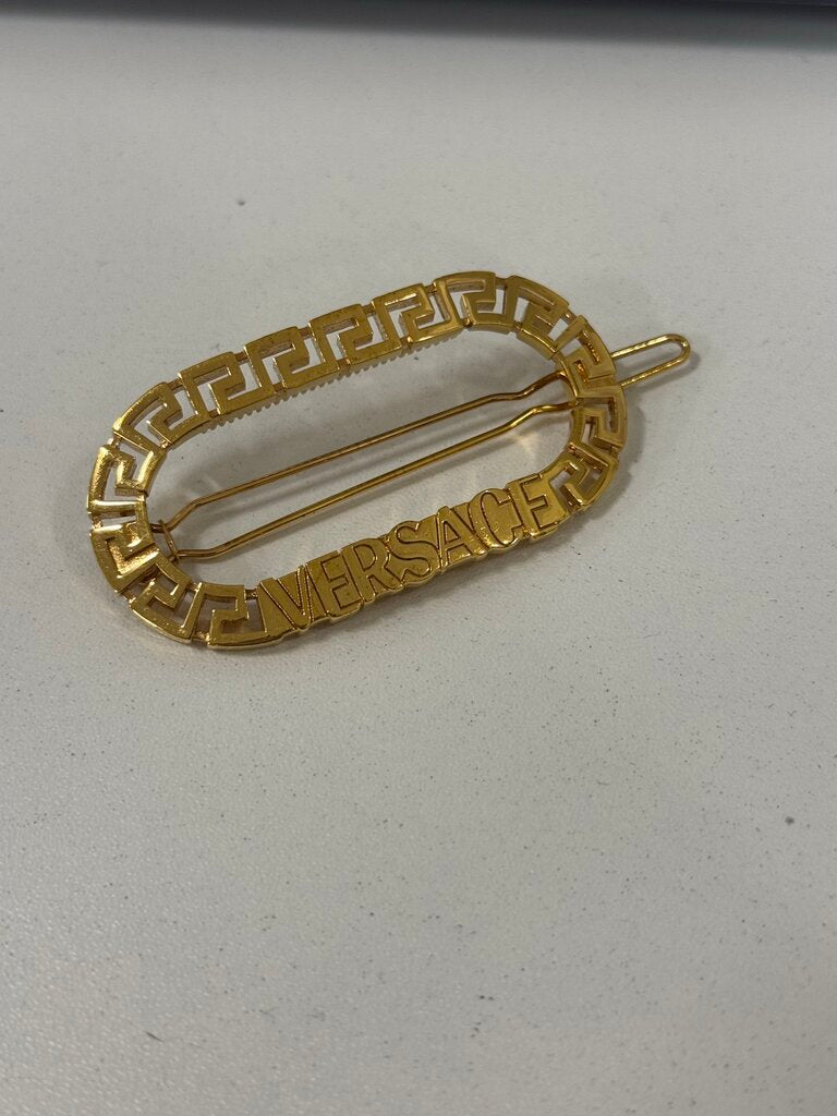 Gold Tone Greca Hair Clip