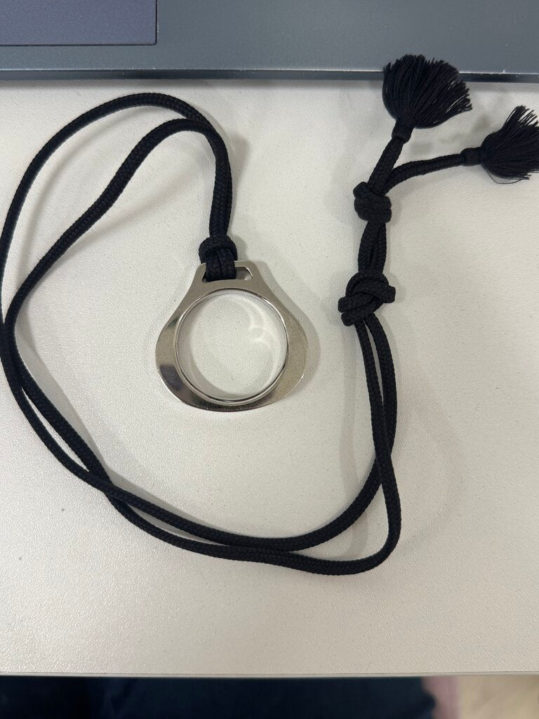 Palladium Pendant Cord Necklace w/ Box