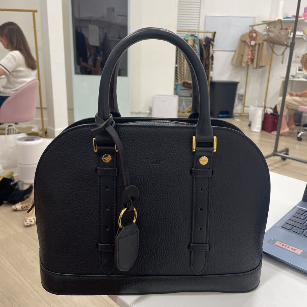 Black Vintage Top Handle Bowling Bag(est 1300)