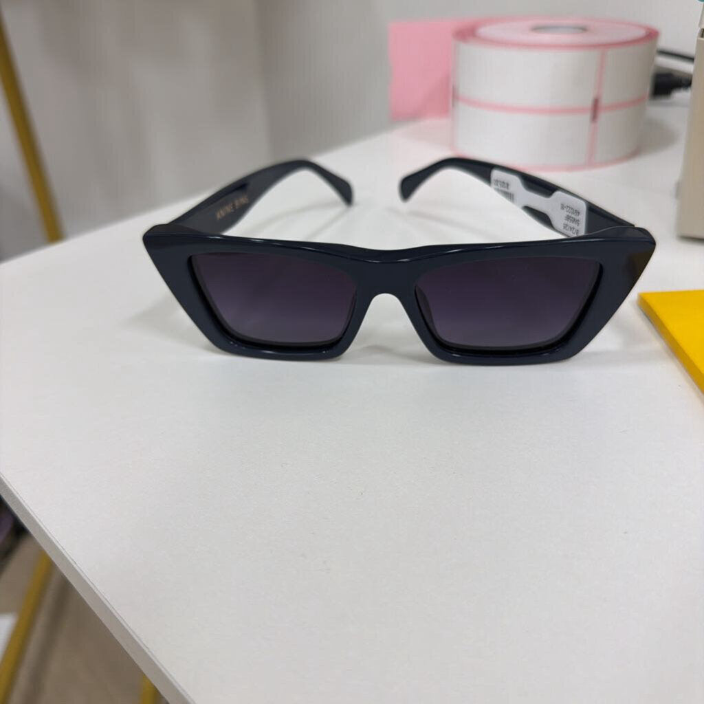 Navy Anine Bing Angular Cat Eye Sunglasses
