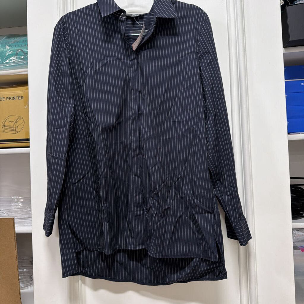 Blue Cotton Button Shirt