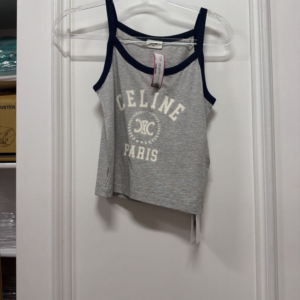 Gray/Navy Cotton Logo Tank (NWT)
