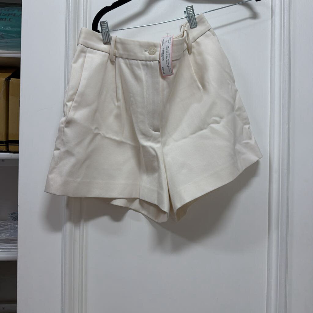 Ivory Pleated Shorts (425) AS IS Pen Mark