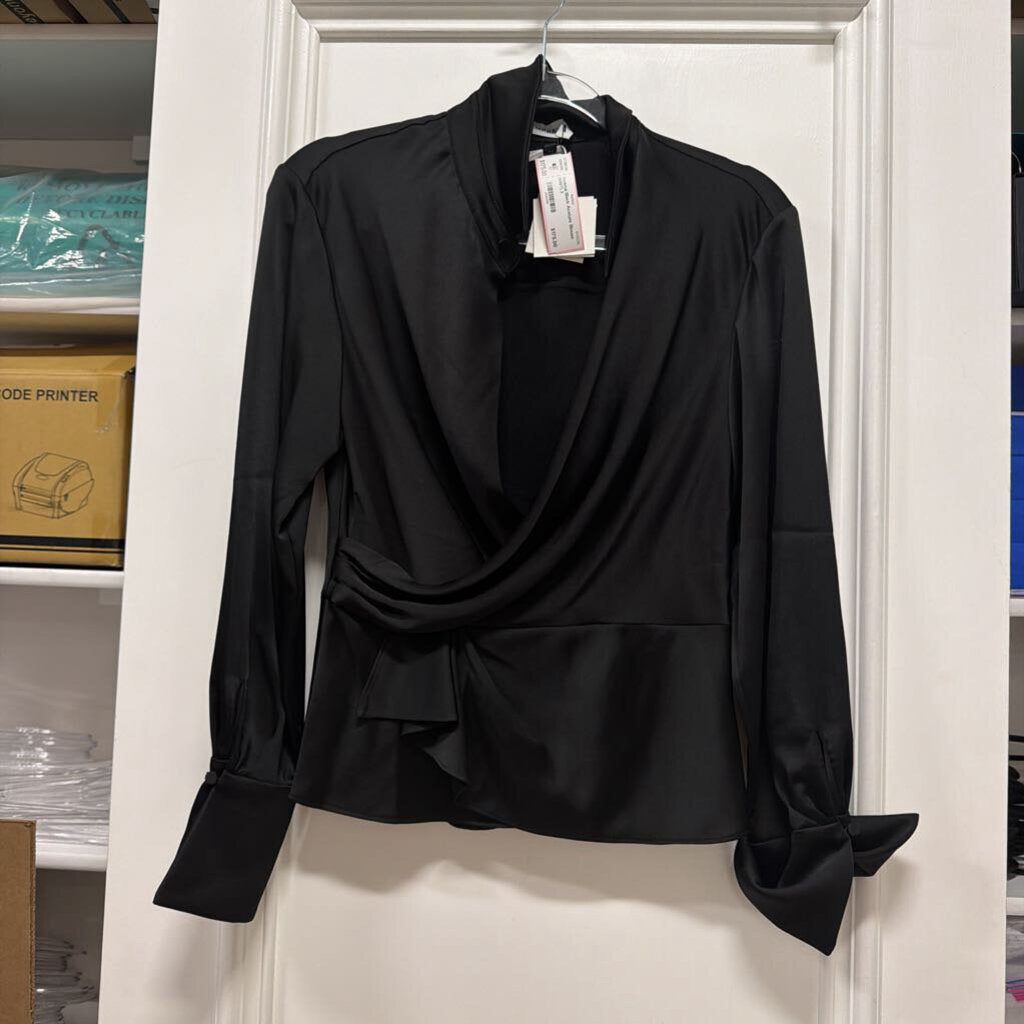 Black Acetate Blouse (NWT)