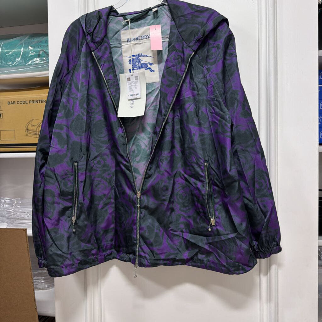Grey/Purple Rose Print Jacket (w/ tags 2350)