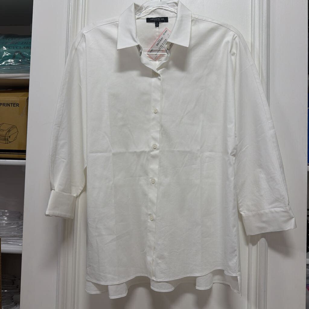 White Cotton Button Up Shirt