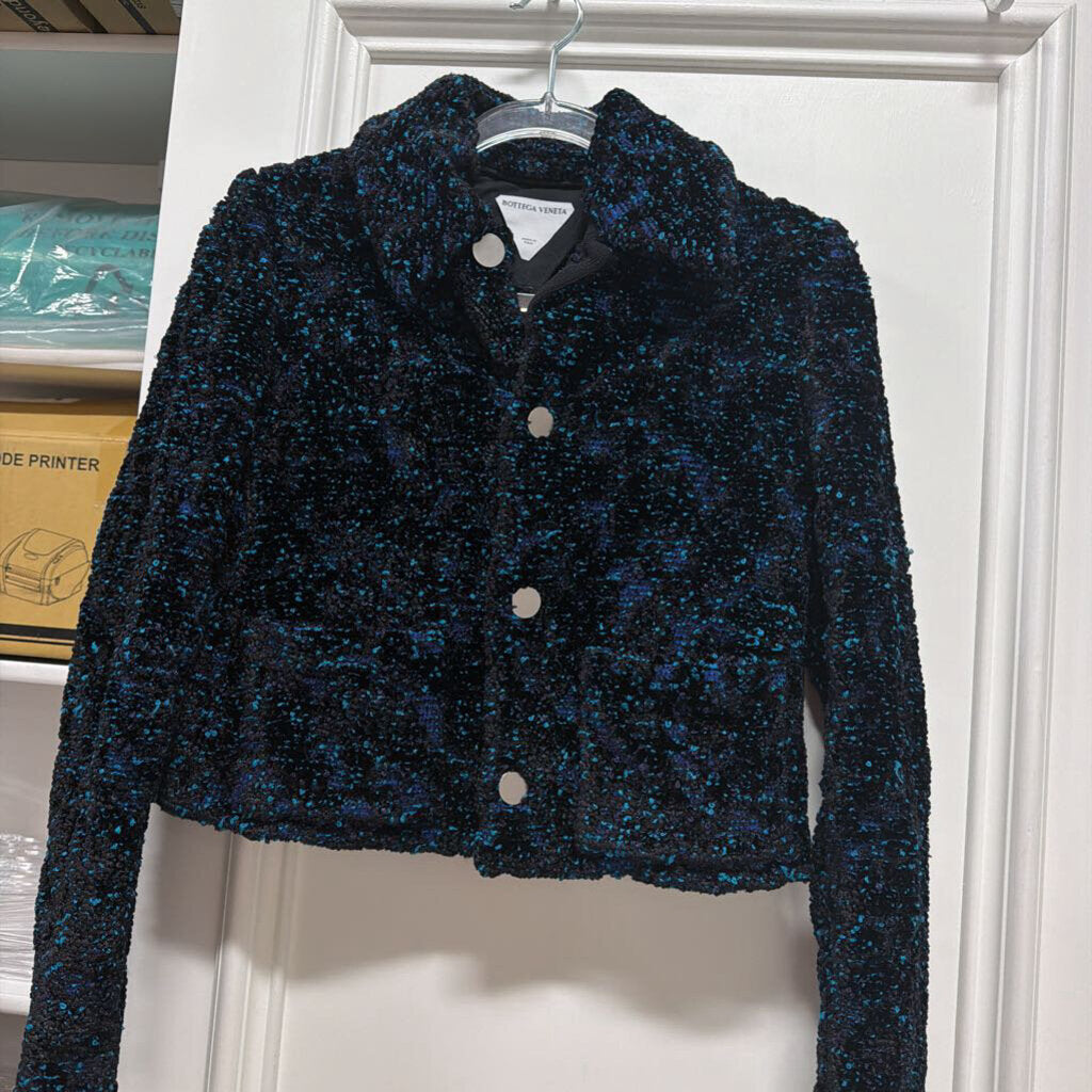 ChenilleBlack/Blue Boucle Viscose/Poly Jacket (2800)