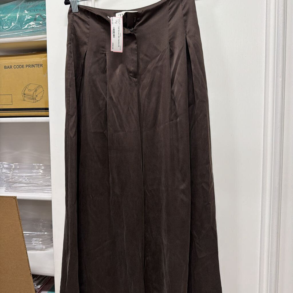 Brown Silk Culottes