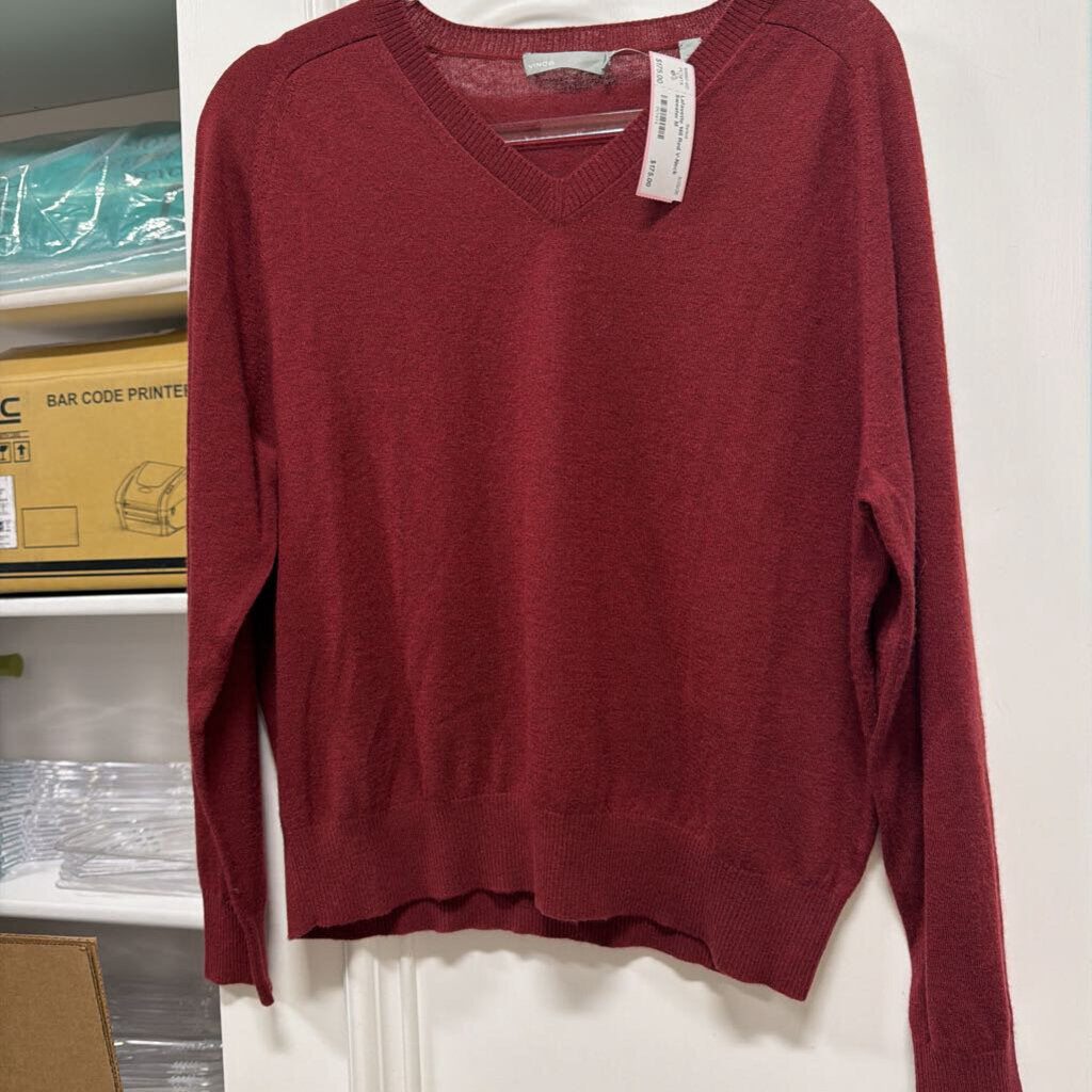Red V-Neck Sweater