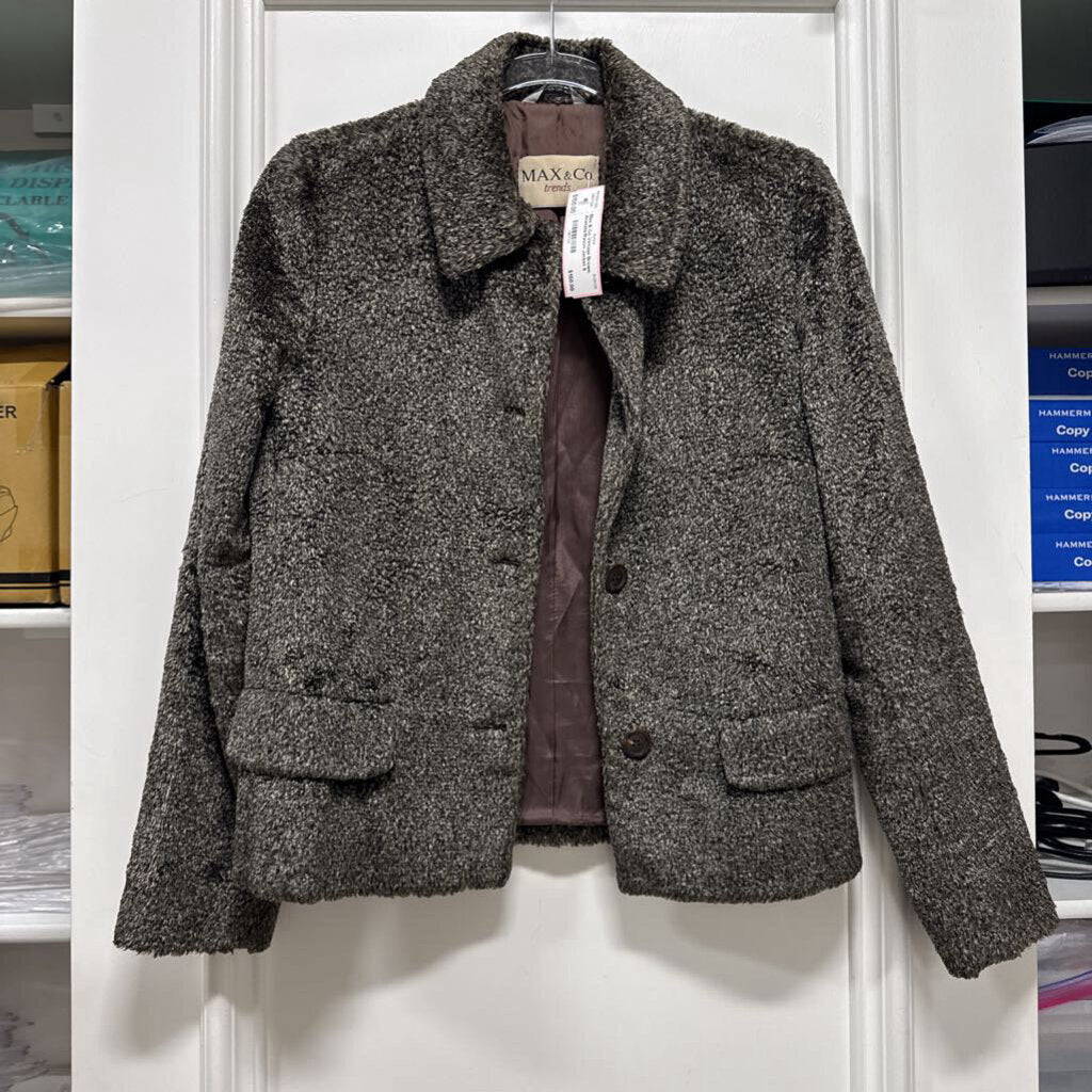 Vintage Brown Acetate/Rayon Jacket