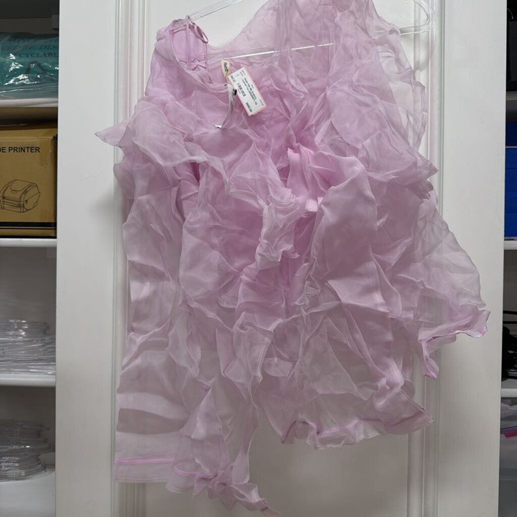 Pink Silk Organza Layered Top (2200)(NWT)