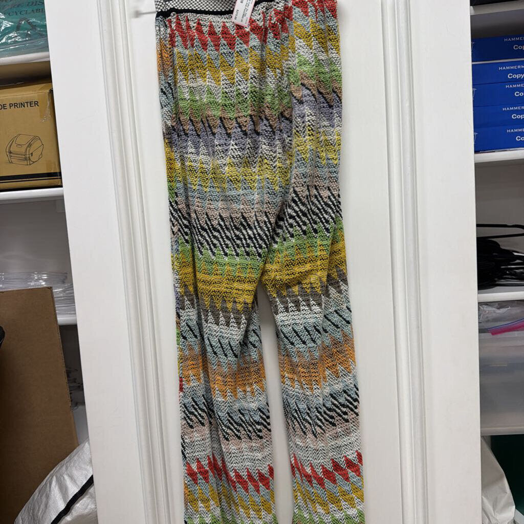 Multi Color Zig Zag Palazzo Open Knit Pant(1560)